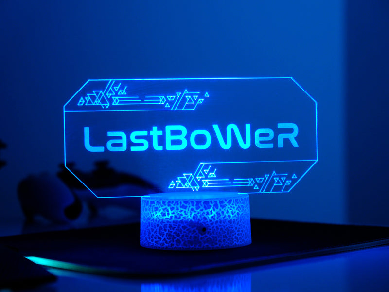 Nickname Desk Lamp – Personalized RGB LED Name Light for Desk & Gaming Setup
