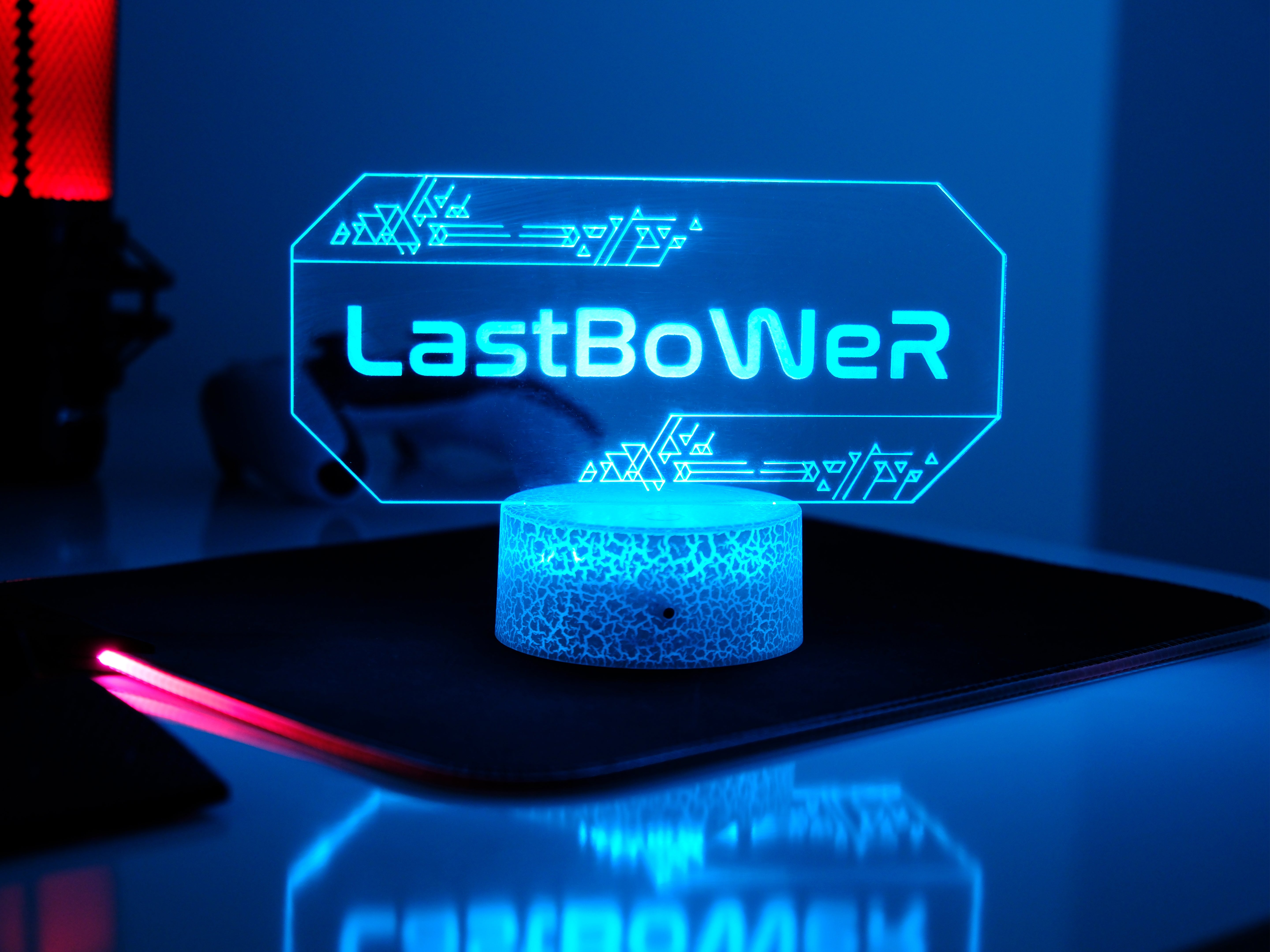 Nickname Desk Lamp – Personalized RGB LED Name Light for Desk & Gaming Setup