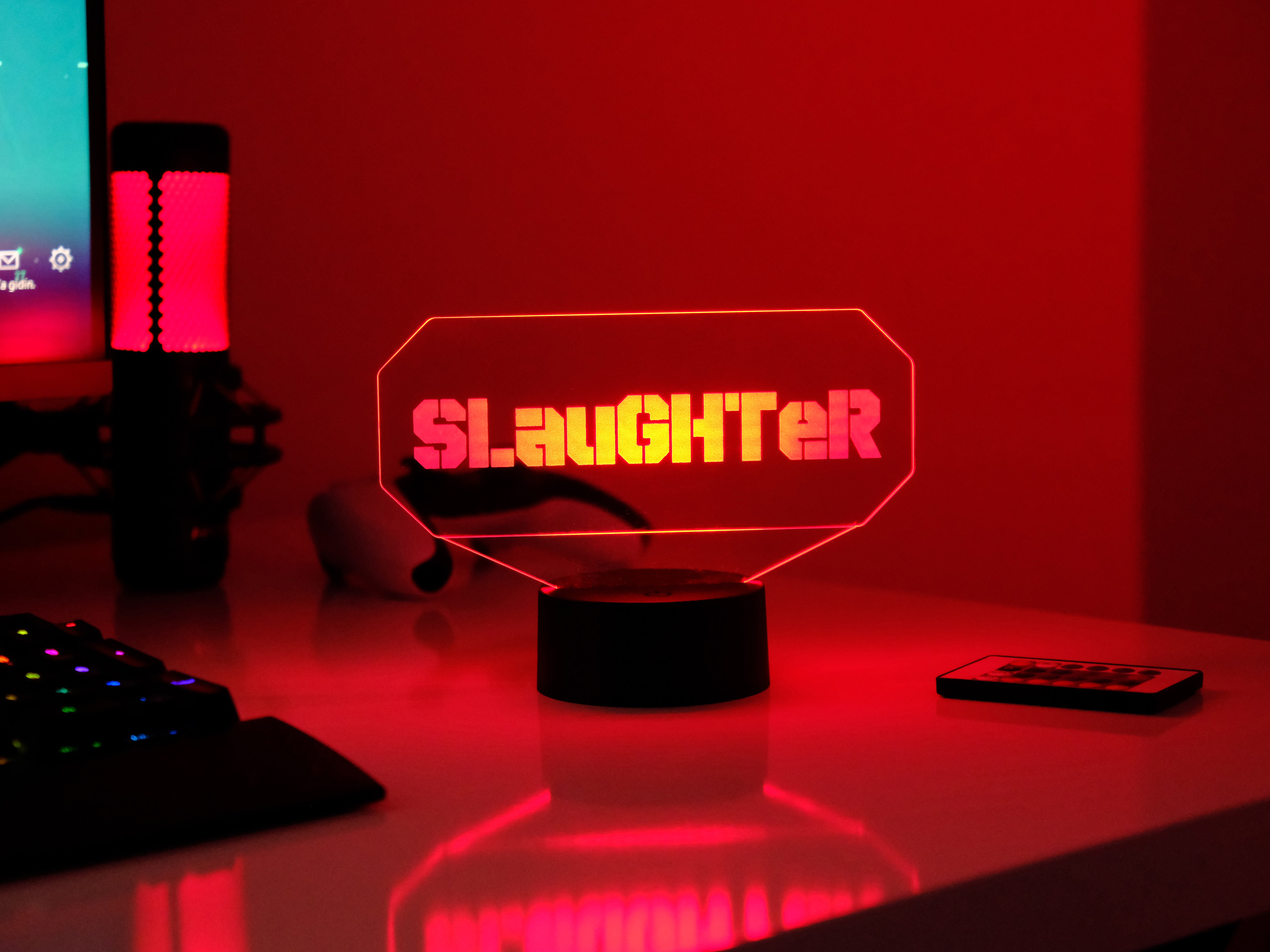 Nickname Desk Lamp 2 – Personalized RGB LED Name Light with Modern Design