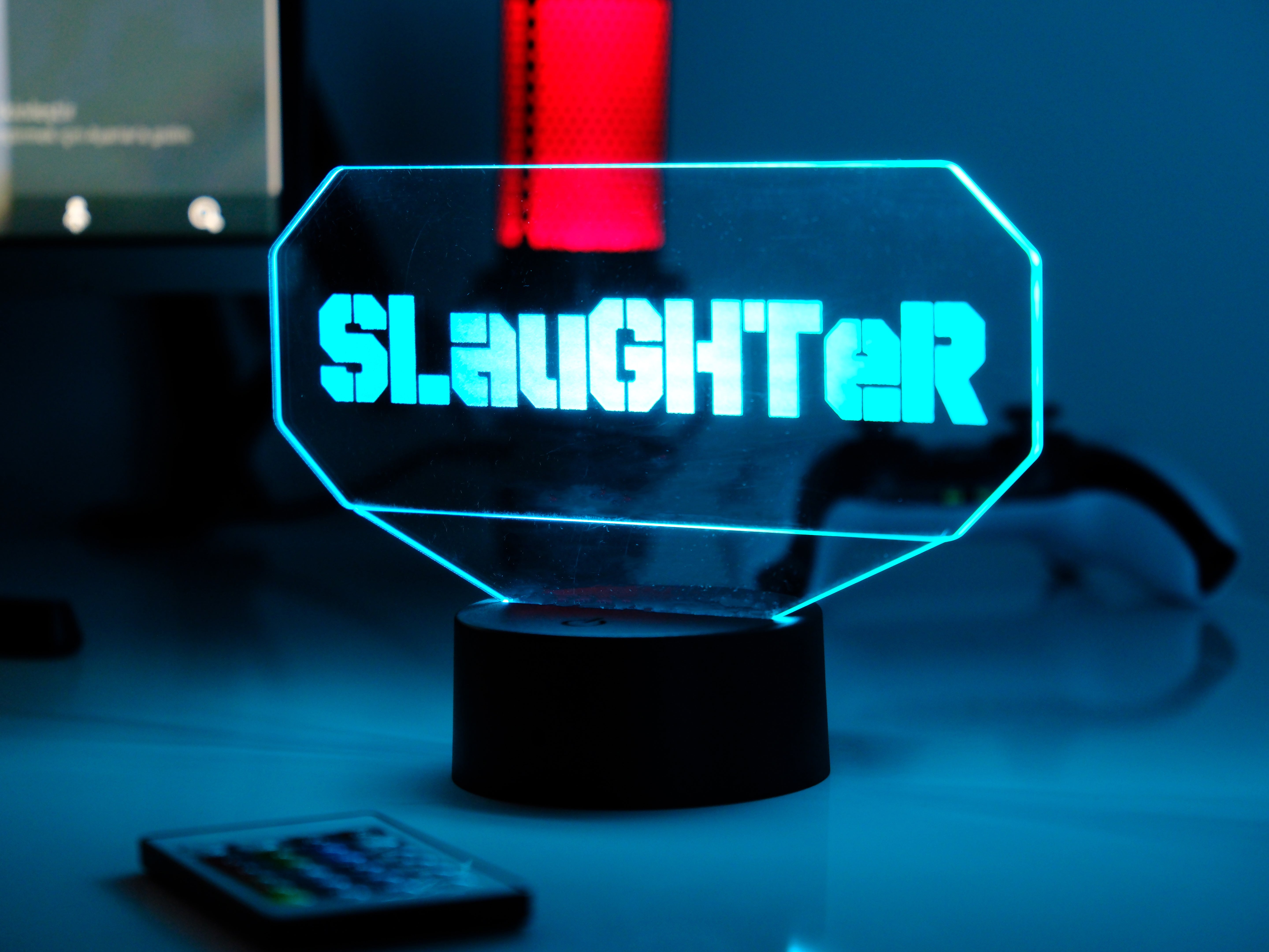 Nickname Desk Lamp 2 – Personalized RGB LED Name Light with Modern Design