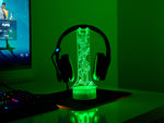 Gamer Tag Headphone Stand Electronic – Personalized RGB Circuit Design Headset Holder