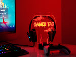Gamer Tag PS Console Stand – Personalized RGB Headset & Controller Holder