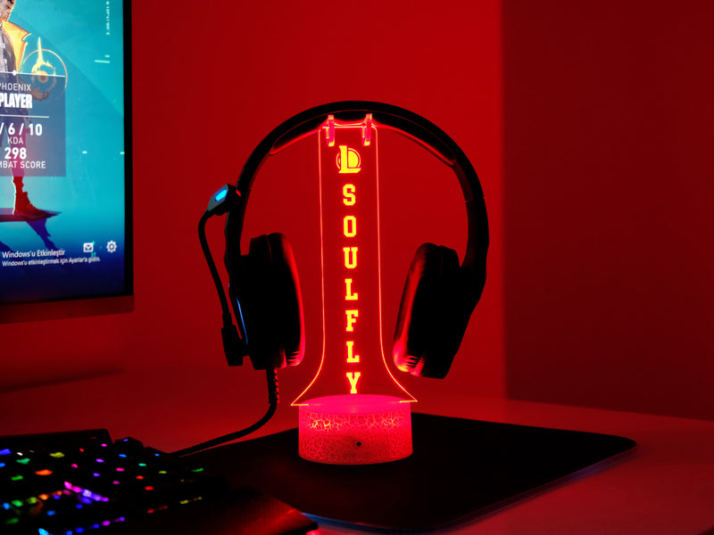 League of Legends Headphone Stand – Personalized RGB Gaming Headset Holder