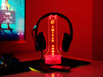 Twitch Headphone Stand – Personalized RGB Gaming Headset Holder for Streamers