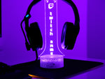 Twitch Headphone Stand – Personalized RGB Gaming Headset Holder for Streamers