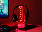 Valorant Gamer Tag Headphone Stand – Personalized RGB Gaming Headset Holder