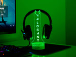 Valorant Gamer Tag Headphone Stand – Personalized RGB Gaming Headset Holder