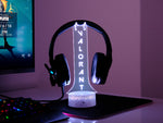 Valorant Gamer Tag Headphone Stand – Personalized RGB Gaming Headset Holder