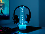Valorant Gamer Tag Headphone Stand – Personalized RGB Gaming Headset Holder