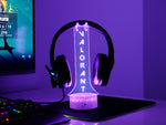 Valorant Gamer Tag Headphone Stand – Personalized RGB Gaming Headset Holder